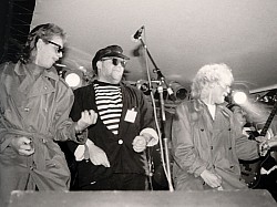 Von links: Volker, Micky und Toddy. 1989 im Lindenhof, Bad Segeberg.