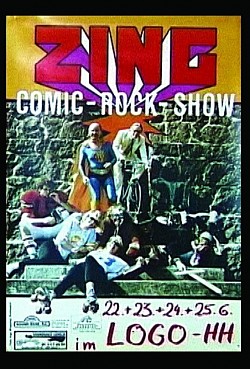 Das erste offizielle ZING Comic-Rock-Show Plakat